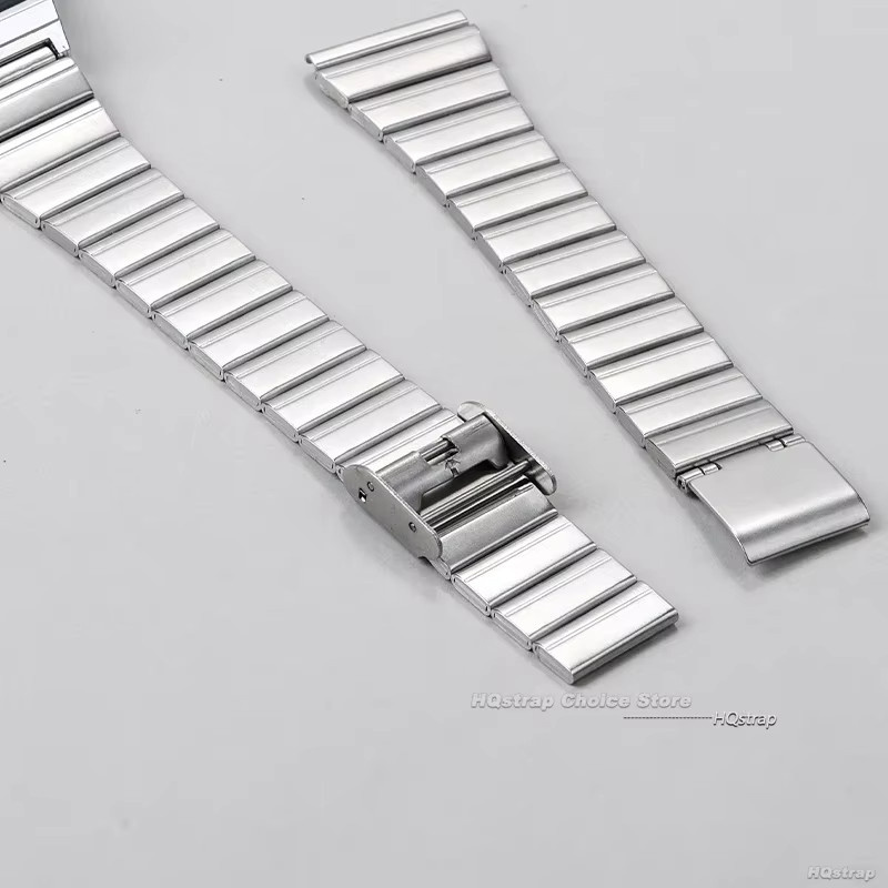 HQstrap Uhrenarmband Edelstahl, Silber, Vintage, Unisex, 18mm 20mm - Bild 4