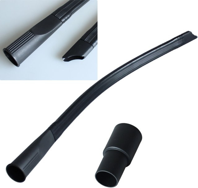 VIBRATITE Staubsauger-Zubehör Set mit langen flachen Düsen, 35 mm Adapterschlauch, Reinigungskopf und extra langem Fugenschlauch in Schwarz - Bild 1