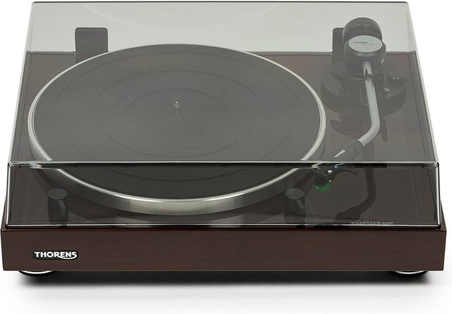 Thorens Plattenspieler TD 204 mit TP120 und AT95E Tonabnehmer in Walnuss Hochglanz Braun - Bild 1