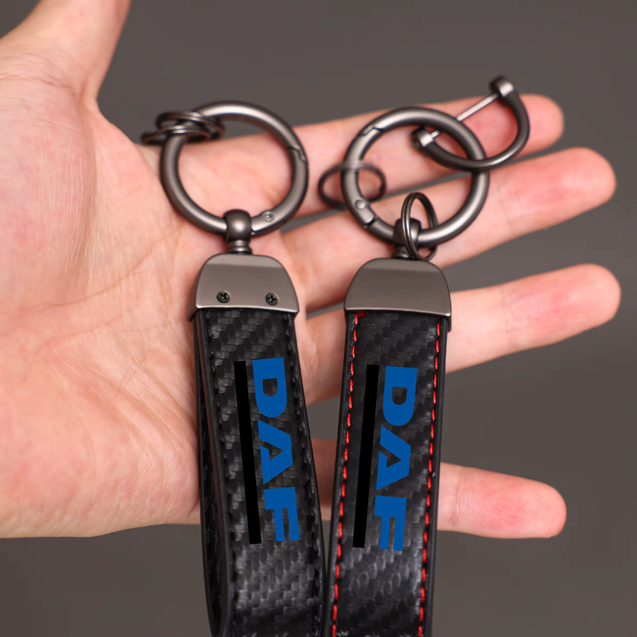 Smoo Schlüsselanhänger Kohlefaser, Metallhaken, schwarz-rot, Unisex - Bild 2