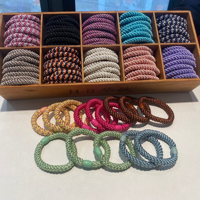 ZUXMINL Armband-Haargummis, 3 Stück, Schwarz, Damen - Bild 1