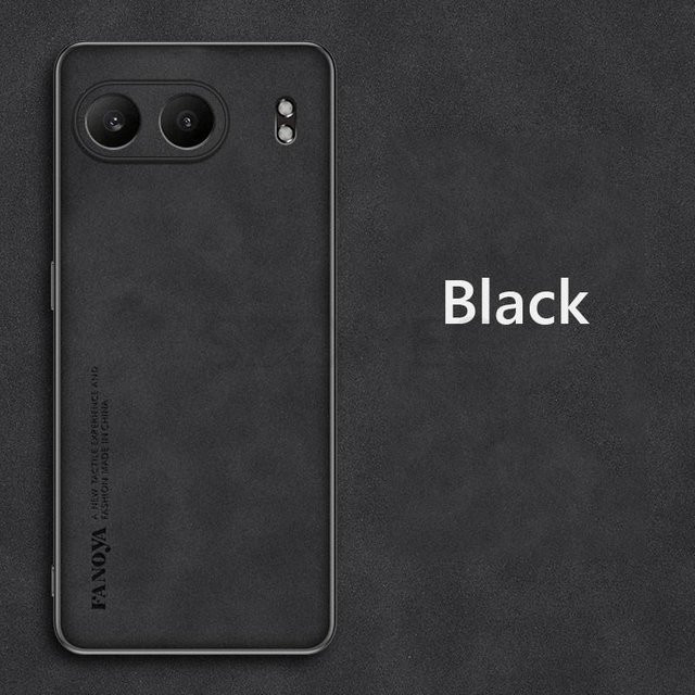 Retro Silikon Schutzhülle für OnePlus Nord 4 5G in Lederoptik, stoßfest und matt, erhältlich in Schwarz, Blau, Grau und Braun - Bild 1
