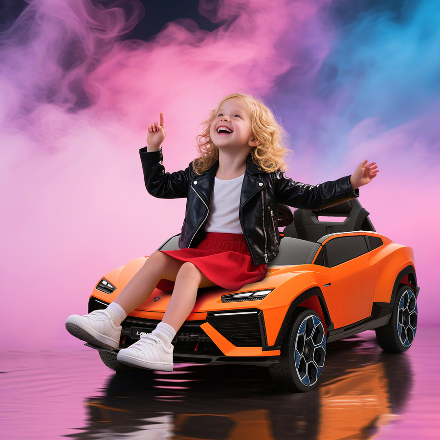 Aosom Lamborghini Kinder-Elektroauto, Orange, ab 3 Jahre - Bild 2