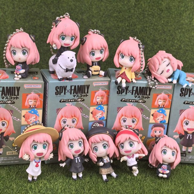 Bandai Spy X Family Anya Anime-Figur, Mini-Ketten-Taschenanhänger, Desktop-Ornament - Bild 1