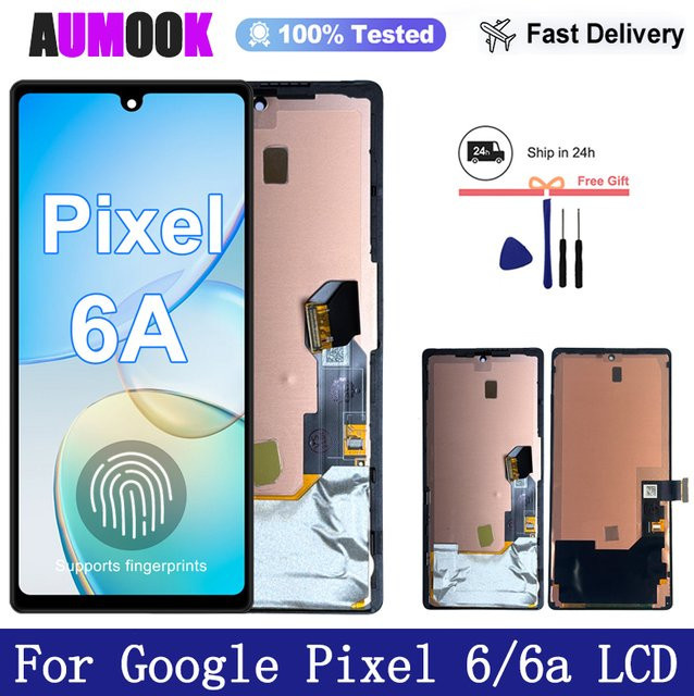 Google Pixel 6a OLED Display Ersatz mit Touchscreen Digitizer in Schwarz - Bild 1