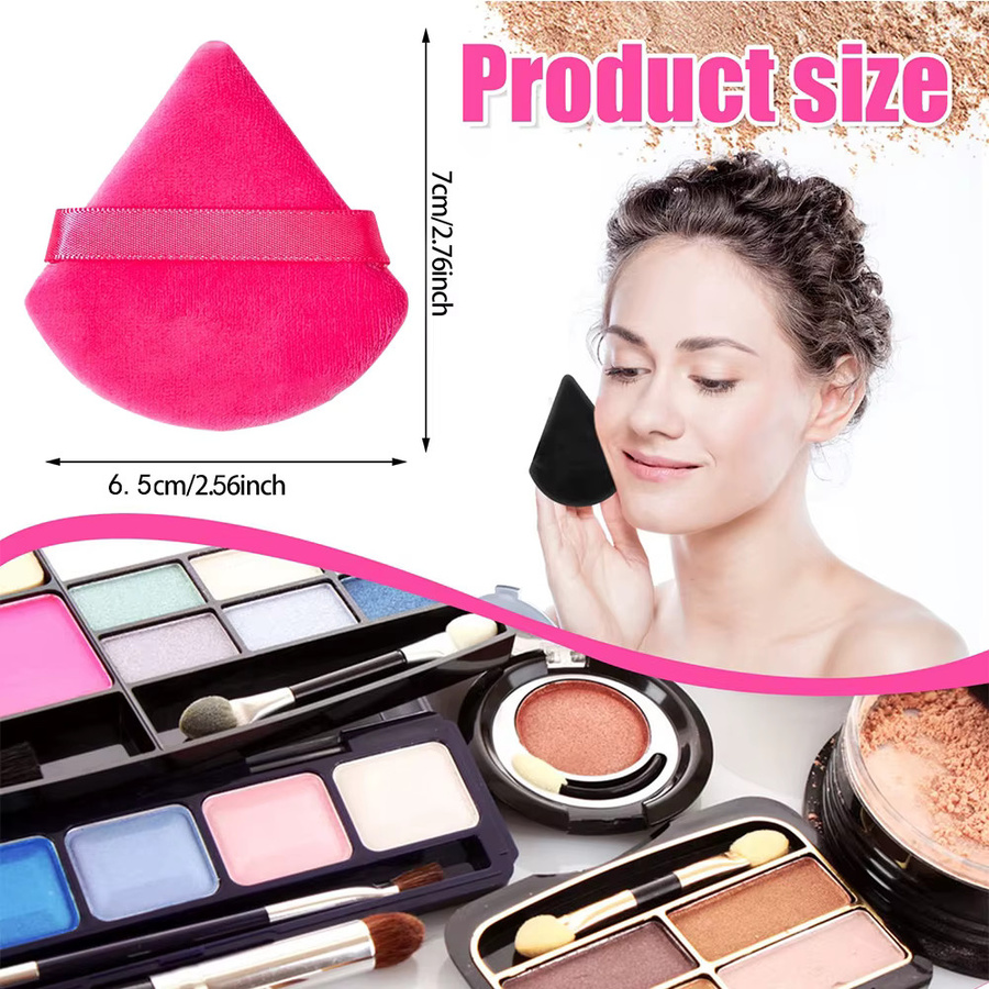 RUNTOIN Mini-Make-up-Schwämme, Dreieckige Puderquasten, 6-20 Stück, Unisex - Bild 2