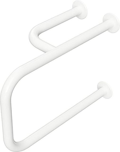 Brillantbad BELP Stützgriff Links Weiß Matt aus Stahl für Bad und WC, B/T/H: 23,0 x 37,5 x 51,6 cm, 120 kg Traglast - Bild 1