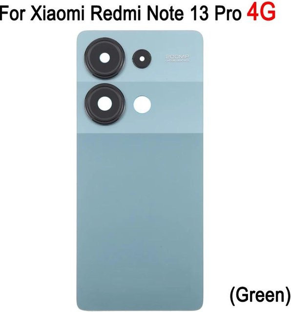 Xiaomi Redmi Note 13 Pro 4G / 5G Ersatz Akku-Rückseite mit Kamera-Objektivabdeckung in Grün - Bild 1