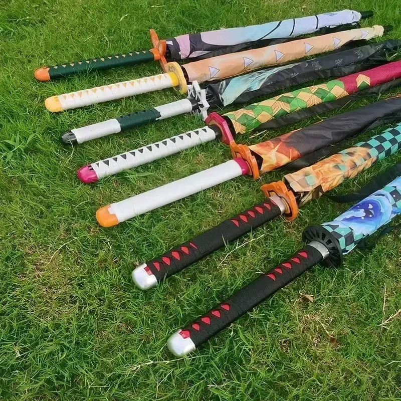 Bandai Rengoku Kyoujurou Katana Regenschirm, Schwarzer Sonnenschirm, UV-Schutz - Bild 2