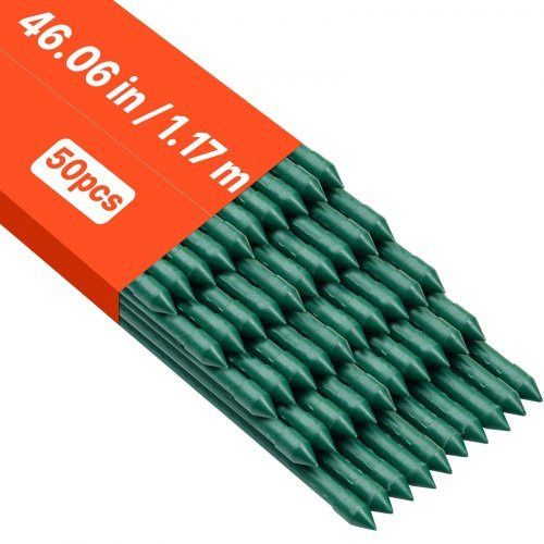 VEVOR Pflanzstäbe 50er-Pack, kunststoffbeschichtete Metall-Rankhilfe für Kletterpflanzen und Gemüse, Höhe: 117 cm, Durchmesser: 1,1 cm - Bild 1
