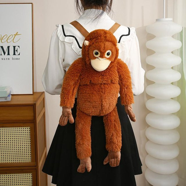 Yiran Health & Beauty Affe Orang-Utan Puppe, Plüsch Spielzeug, Braun - Bild 1