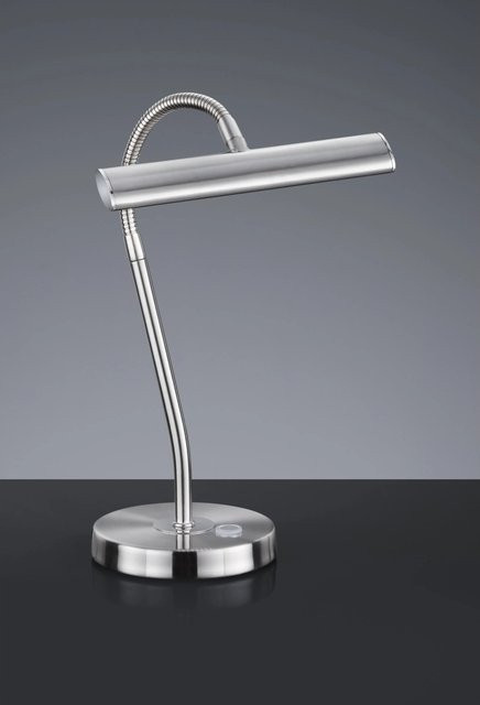 Trio Curtis LED-Touch-Tischleuchte in Nickel matt mit 4-fach Touch-Funktion, dimmbar und verstellbar, Farbe: Silber - Bild 1