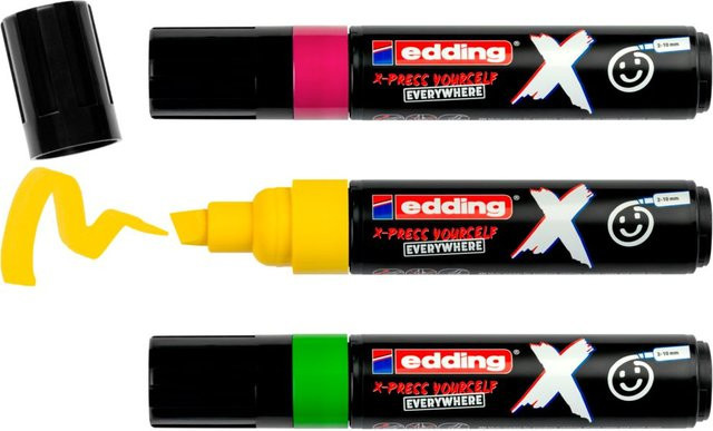 edding 6900 X Multimarker 3er-Set Candy Color Permanent-Marker mit Keilspitze in Multicolor - Bild 1
