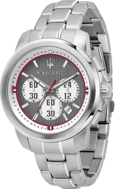Maserati Chronograph, Quarz, Edelstahl, Grau, Silber, Herren - Bild 1