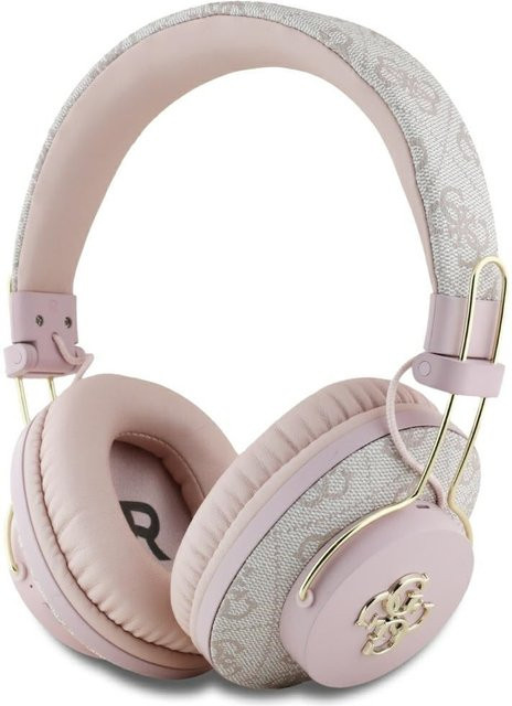 Guess Bluetooth Over-Ear Kopfhörer mit Metall-Logo und USB-C in Rosa - Bild 1