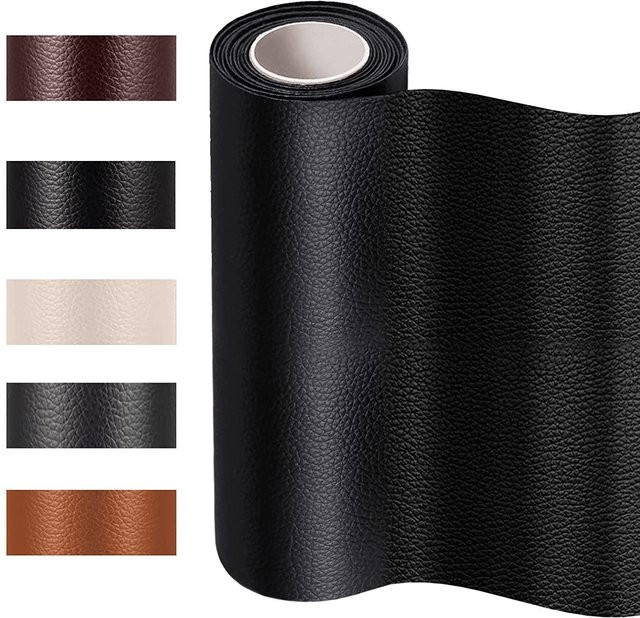 Selbstklebendes Leder-Reparaturband in Grau für Sofa, Auto und Möbel, B/H: 160 x 40 cm, Tiefe: 10 cm - Bild 1