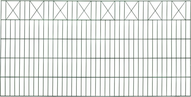 FLORAWORLD Dekorzaun-Matte Doppelstabmatte aus Stahl in Grün, H: 100 cm, B: 200 cm, T: 1,7 cm - Bild 1