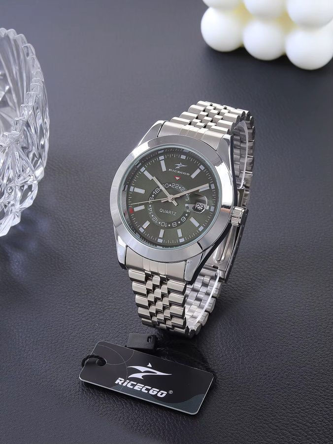 Ricecgo Armbanduhr, Quarz, Edelstahl, Silber, Herren - Bild 2