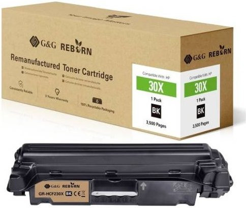 G&G Tonerpatrone kompatibel mit HP 30X, Schwarz, remanufactured, 3500 Seiten Kapazität - Bild 1
