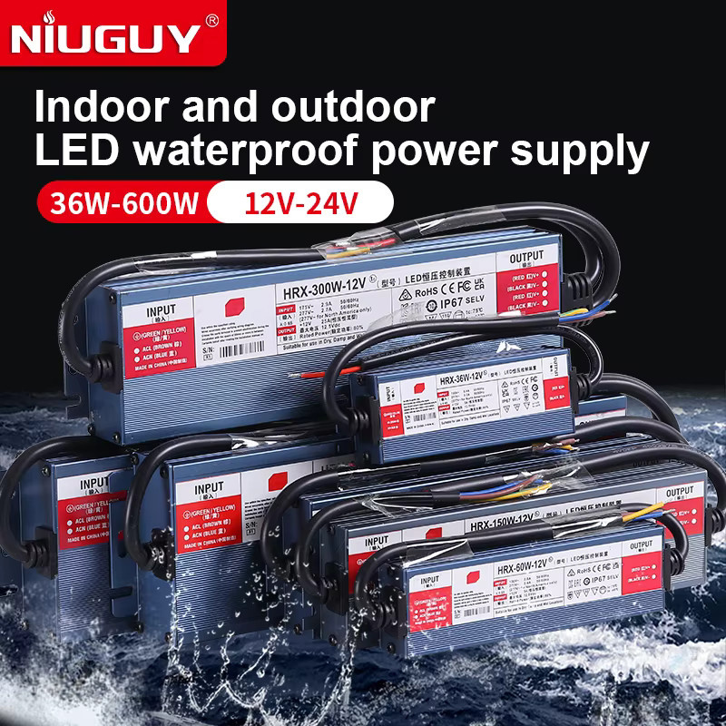 NIUGUY Wasserdichtes LED-Netzteil IP67 AC/DC Outdoor LED-Treiber 100W, Silber - Bild 2