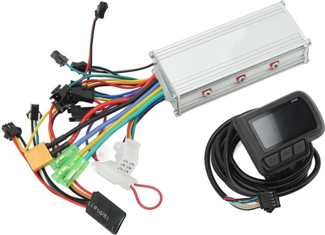 West Biking Elektrofahrrad Controller Kit mit LCD Panel in Weiß für 36V 48V 500W - Bild 1
