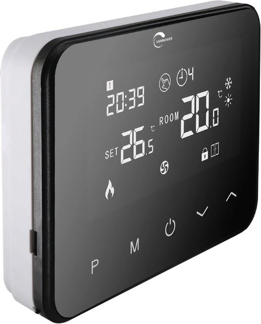 Sannover Teplora Drahtloser Smart Raumthermostat mit App- und Sprachsteuerung, Weiß - Bild 1