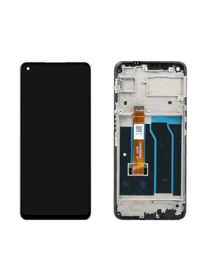 Realme 6 RMX2001 Ersatz-Display mit Rahmen: 6,5 Zoll IPS-LCD-Touchscreen Digitizer Baugruppe in Schwarz - Bild 6