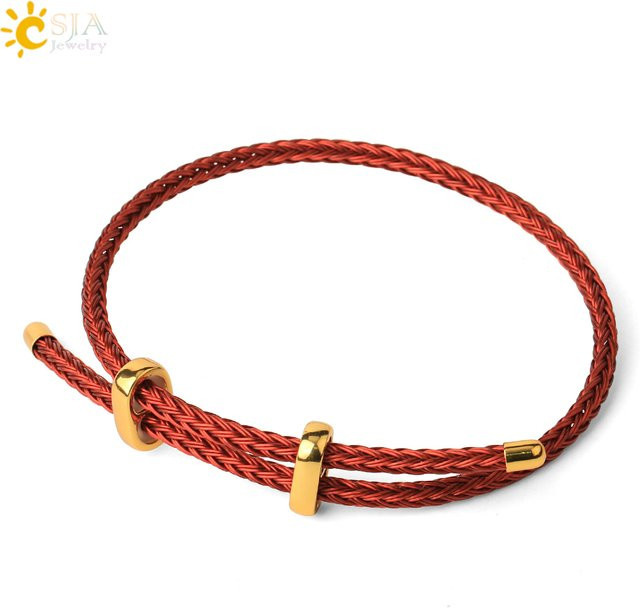 Csja Armband, Edelstahl, geflochten, Unisex - Bild 1