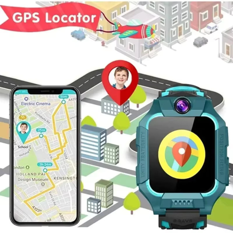 Lenovo Kinder Smartwatch in Blau mit GPS-Ortung, SOS-Funktion, Kamera und wasserdichter Bauweise für iOS und Android - Bild 3