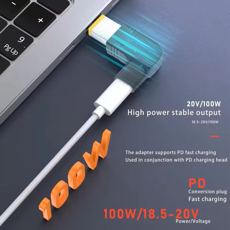 PD 100W USB-C zu Universal-Laptop-Ladegerät Konverter Schwarz für Asus Lenovo HP Dell Acer Samsung Schnellladegerät-Adapter - Bild 3