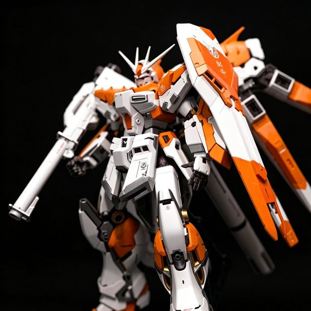 Bandai Rg 1/144 Orange Hi V Unit Modellbausatz, Gold, Kupfer, Silber, Metall - Bild 1