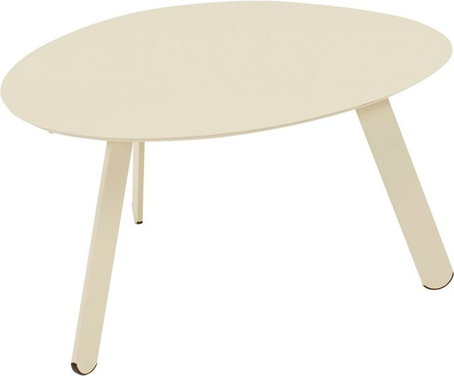 Lesli Gartentisch Tiki Oval aus Stahl in Beige, B: 74 cm, T: 60 cm - Bild 1