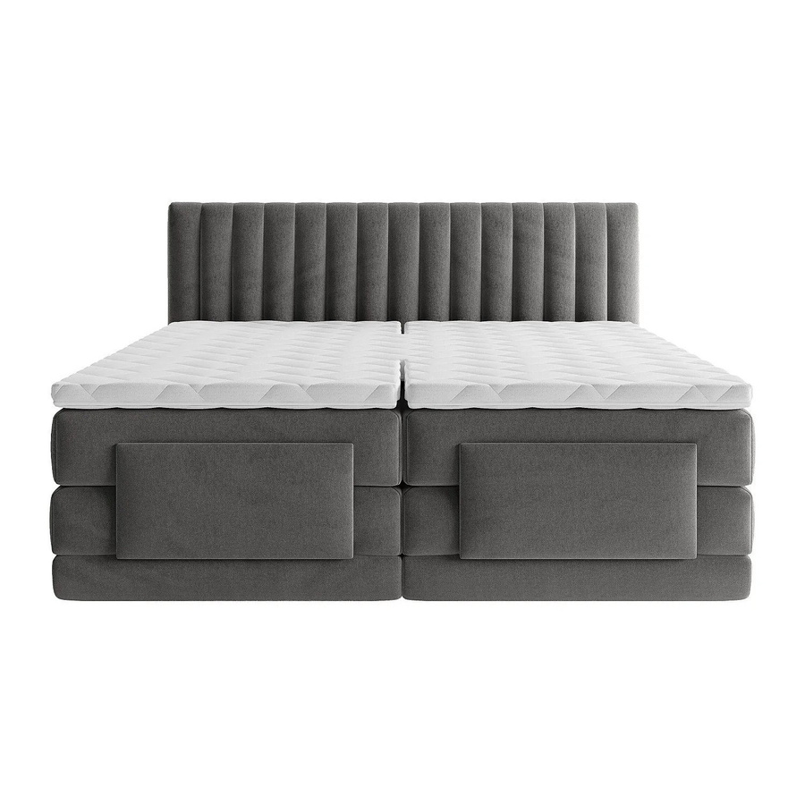 Palacio Boxspringbett Donisi Anthrazitgrau B: 215 cm, T: 200 cm, H: 90 cm - Bild 2