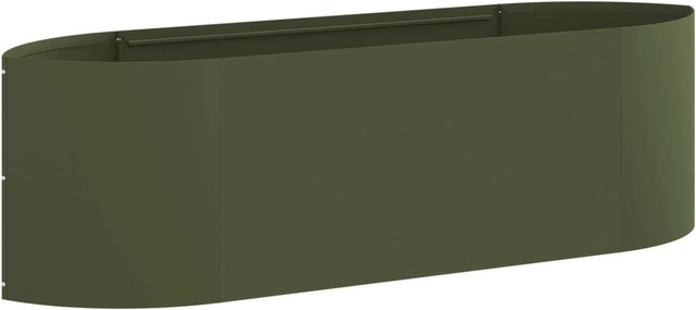 vidaXL Hochbeet aus Stahl in Olive Grün, B/T/H: 140 x 40 x 40 cm - Bild 1