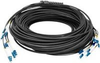 Digitus Glasfaser Universal Breakout Kabel Duplex Singlemode OS2 mit LC/UPC Steckern in Schwarz, Länge: 30,0 cm - Bild 1