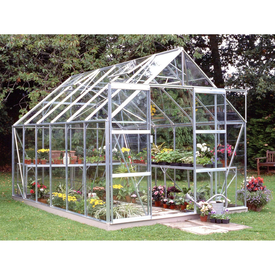 Halls Gewächshaus Magnum 128 aus Alu mit Polycarbonat und 2 Regenrinnen, 9,9 m² - Bild 2
