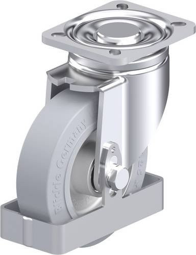 Blickle Stahlblech-Lenkrolle LH-ALEV 125K-1-SG-FS in Silber, Rad-Durchmesser: 125 mm, Tragfähigkeit: 250 kg - Bild 1