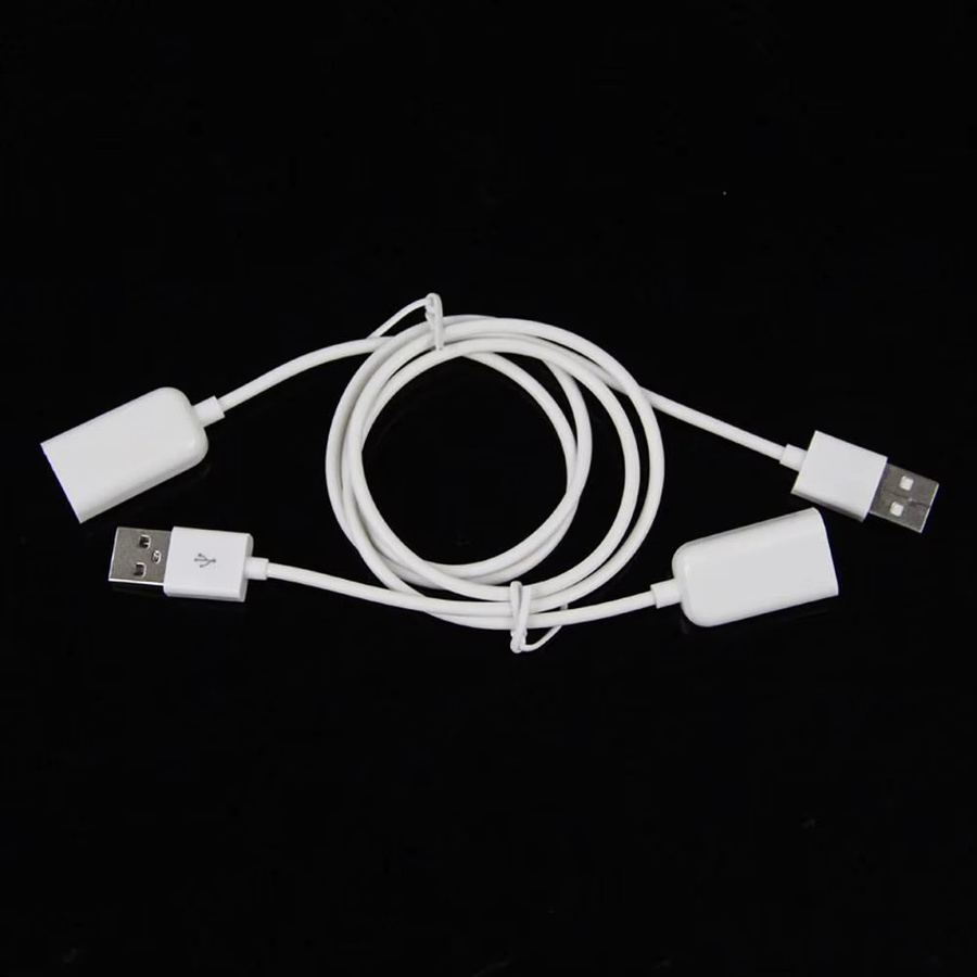 USB 2.0 Verlängerungsadapterkabel Weiß mit Stecker und Buchse, Länge: 1 m - Bild 2
