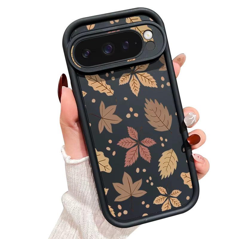 Stoßfeste Silikon Handyhülle mit Fallen Leaves Print für Google Pixel 8 Pro in White und Multicolour - Bild 3