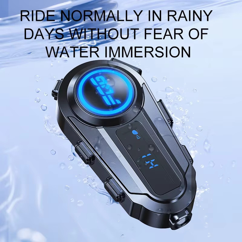 XINOWY Y08 Motorradhelm Bluetooth-Headset mit BT6.0 CVC+DSP Dual Geräuschunterdrückung, Intercom und MP3-Player, Schwarz - Bild 6