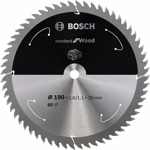 Bosch Kreissägeblatt Standard for Wood für Akkusägen mit 60 Zähnen, Durchmesser: 19 mm, Bohrung: 30 mm - Bild 1