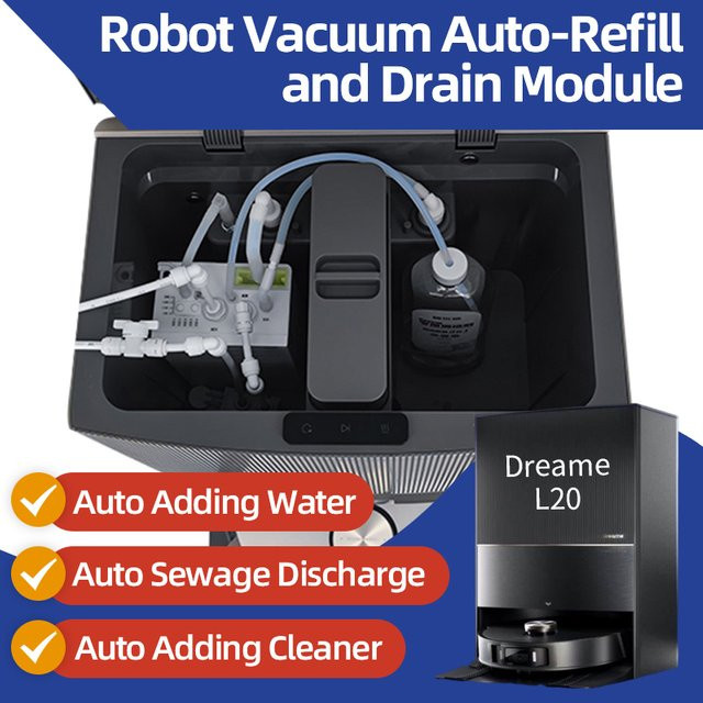 Dreame Wasserwechsel-Kit für Roboterstaubsauger X60 X50 L20 L10 X40 Matrix 10 mit automatischer Wassernachfüllung und Reinigungsmittelzugabe - Bild 1