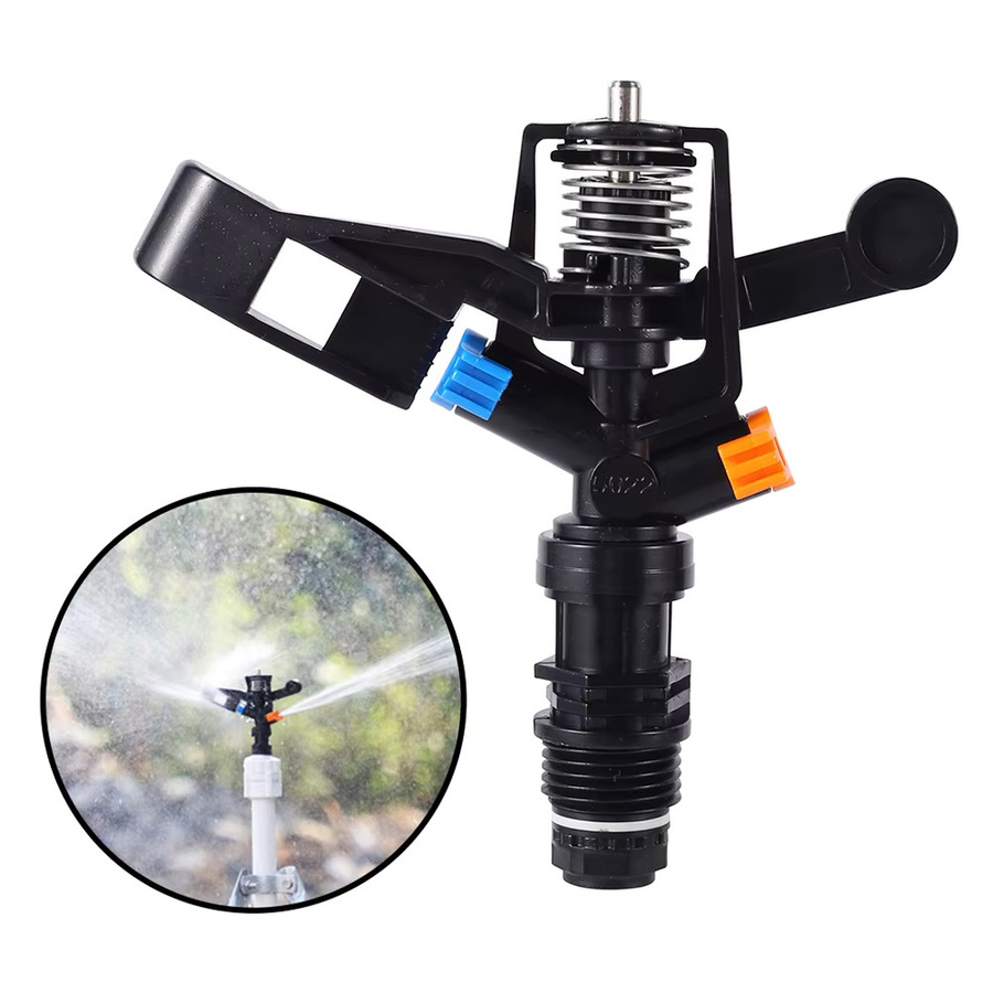 Vibratite Gartensprinkler mit 360 Grad verstellbarer rotierender Sprühdüse in Schwarz für die wassersparende Bewässerung von Garten und Rasen - Bild 3