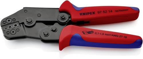 Knipex Crimpzange 97 52 14 in Rot, kurze Bauform mit Mehrkomponenten-Hüllen, 195 mm - Bild 1