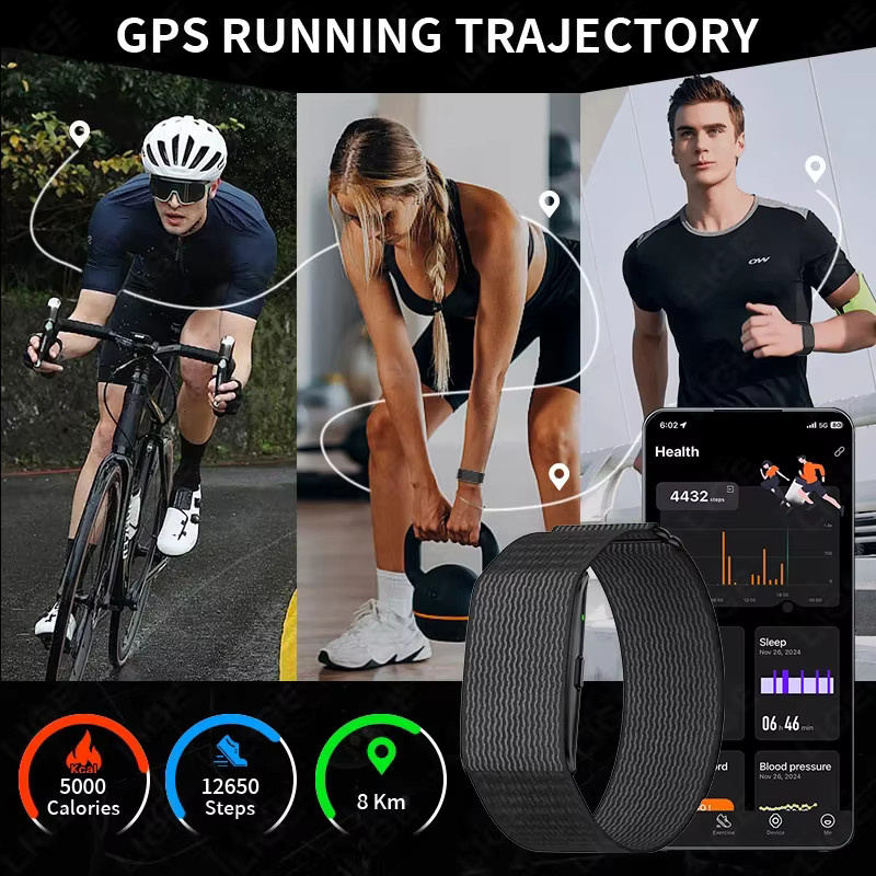 LIGE Smart-Armband Fitness-Tracker mit Schlafüberwachung und Blutdruckmessung, wasserdicht, in Schwarz oder Pink - Bild 3