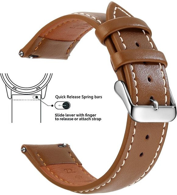 RW-Clothing Uhrenarmband Vollnarbenleder, brown, 24 mm, Unisex - Bild 1