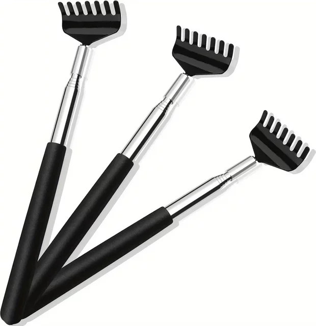 FODRK Teleskop-Rückenkratzer, Edelstahl, Schwarz, Unisex - Bild 1