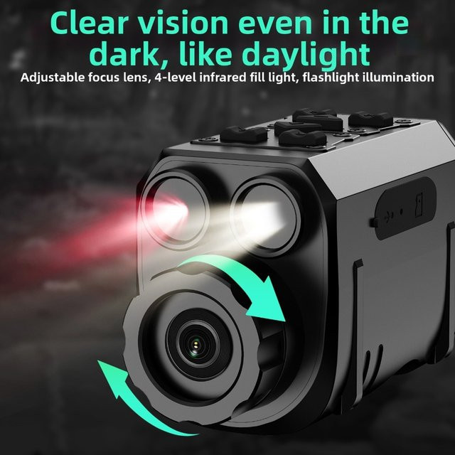 iHseno 4K Infrarot-Monokular mit 12-fachem Digitalzoom und 7-stufiger Nachtsicht für Foto und Video in Schwarz - Bild 1