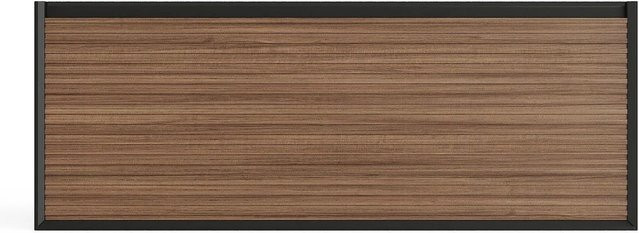 Waschbeckenunterschrank Baniva in Schwarz und Dunkel Naturfarben, Breite: 120 cm, Tiefe: 46 cm, Höhe: 45 cm - Bild 1