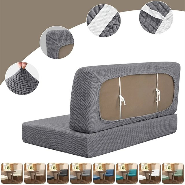 Yupartex 2er-Set Polar Fleece Sitzbezüge für Wohnmobile und Camper, elastische Stretch-Abdeckungen für Dinette-Kissen und Sitzbänke - Bild 1